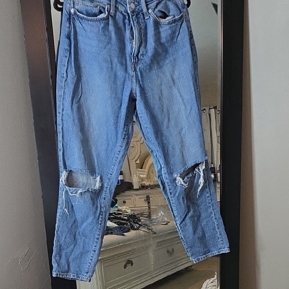 H&M Blue Boyfriend Distressed Jeans